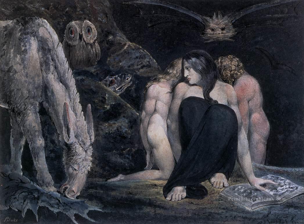 Hécate ou les trois destins romantisme Age romantique William Blake Peintures à l'huile